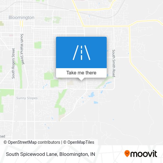 South Spicewood Lane map