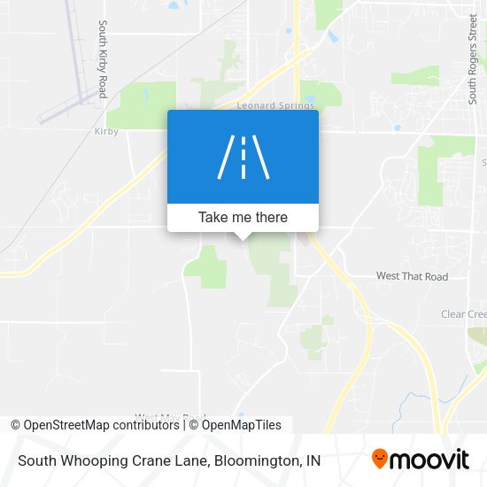 South Whooping Crane Lane map