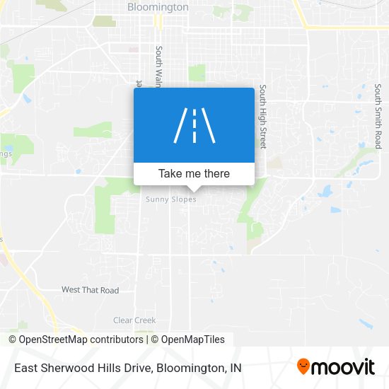 East Sherwood Hills Drive map