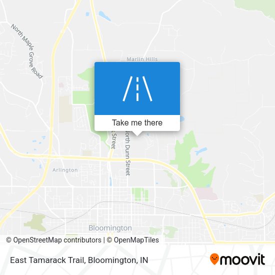 East Tamarack Trail map