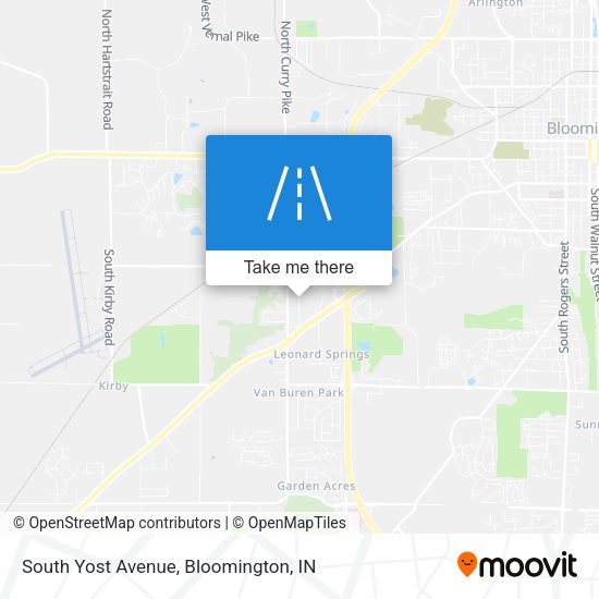 South Yost Avenue map