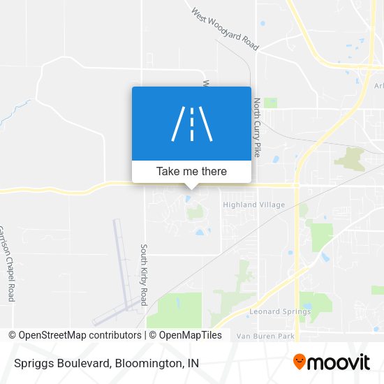 Spriggs Boulevard map