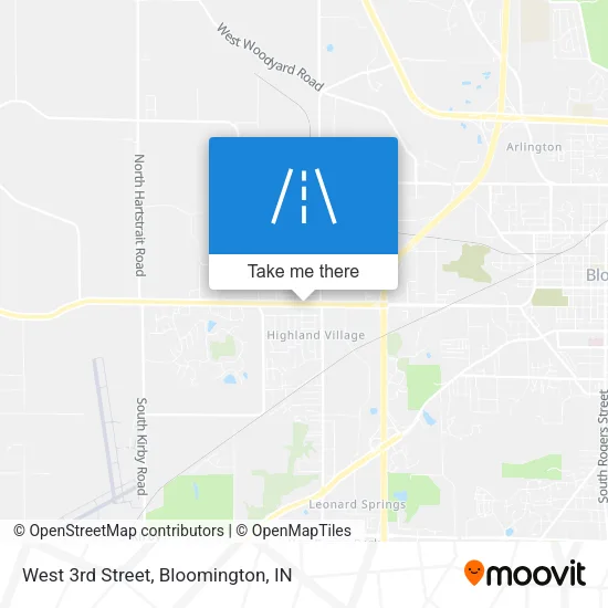 West 3rd Street map