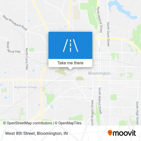 West 8th Street map