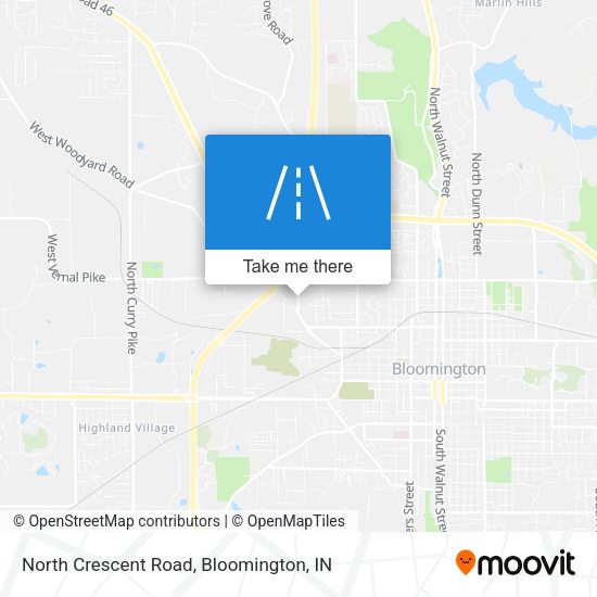 North Crescent Road map