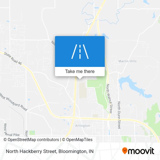 North Hackberry Street map