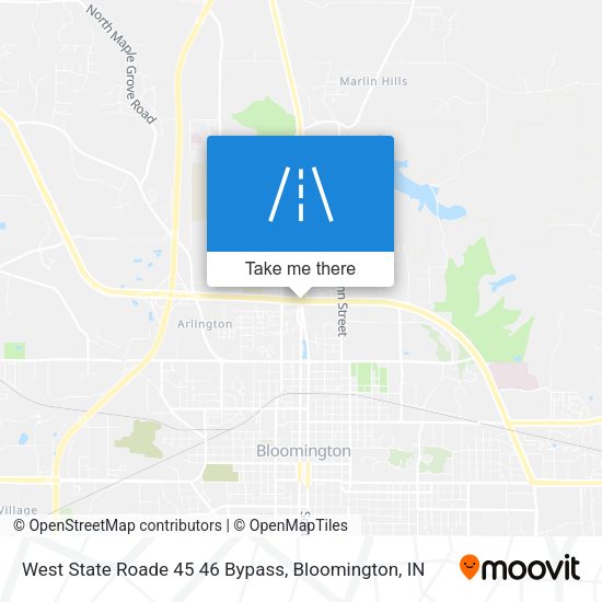 West State Roade 45 46 Bypass map
