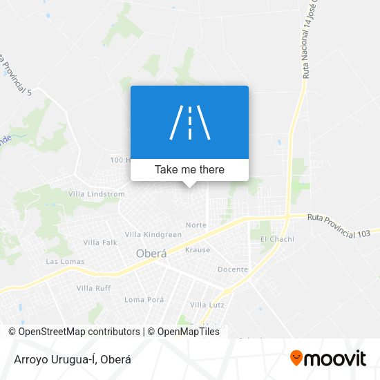 Arroyo Urugua-Í map