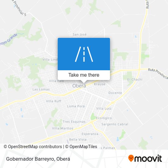 Mapa de Gobernador Barreyro