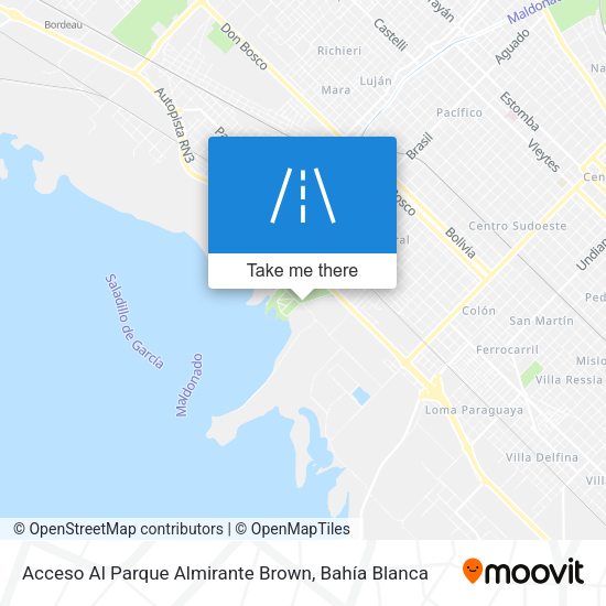 Acceso Al Parque Almirante Brown map