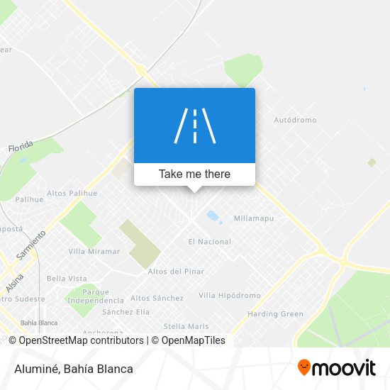 Aluminé map