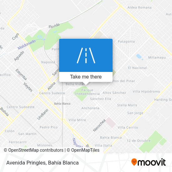 Avenida Pringles map