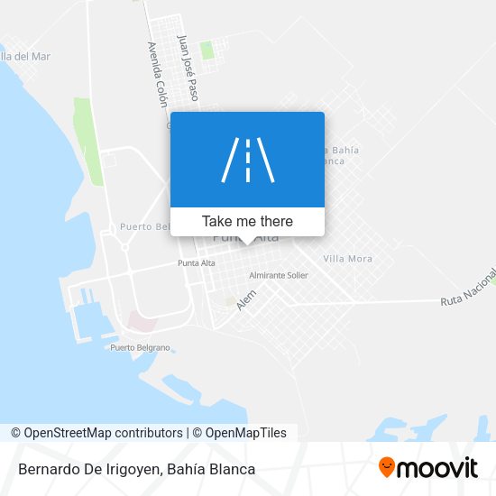 Bernardo De Irigoyen map