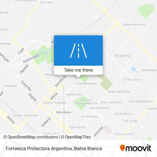 Fortaleza Protectora Argentina map