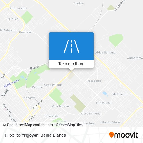 Hipólito Yrigoyen map