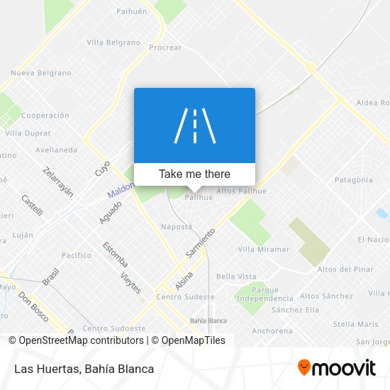 Las Huertas map