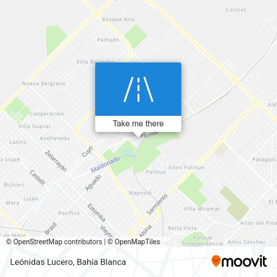 Leónidas Lucero map