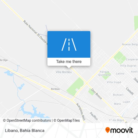Mapa de Líbano