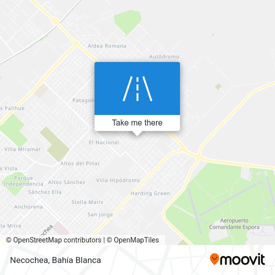 Necochea map