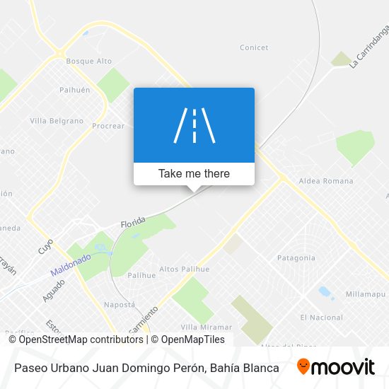 Paseo Urbano Juan Domingo Perón map