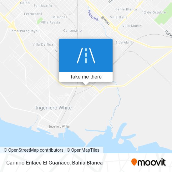 Mapa de Camino Enlace El Guanaco