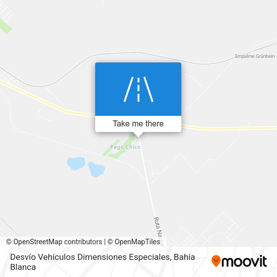 Desvío Vehículos Dimensiones Especiales map