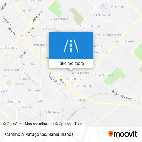 Camino A Patagones map