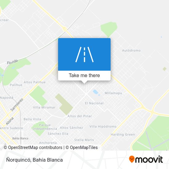 Ñorquincó map