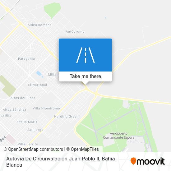 Mapa de Autovía De Circunvalación Juan Pablo II