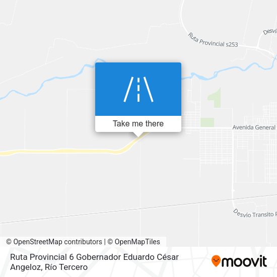 Mapa de Ruta Provincial 6 Gobernador Eduardo César Angeloz