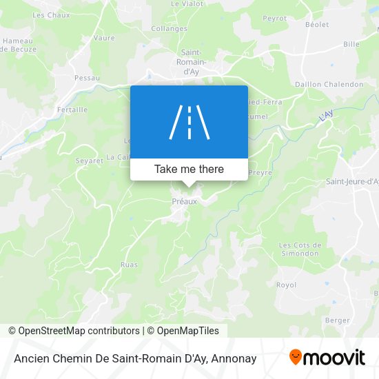 Ancien Chemin De Saint-Romain D'Ay map