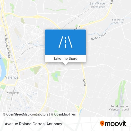 Avenue Roland Garros map