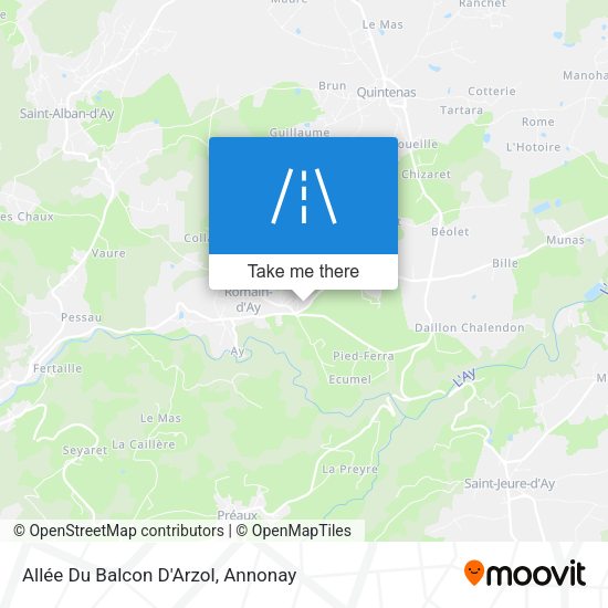 Allée Du Balcon D'Arzol map