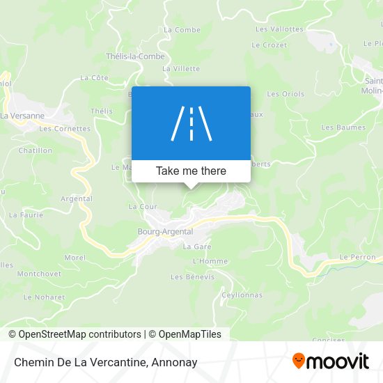 Chemin De La Vercantine map