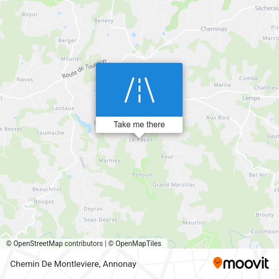 Chemin De Montleviere map