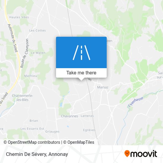 Chemin De Sévery map