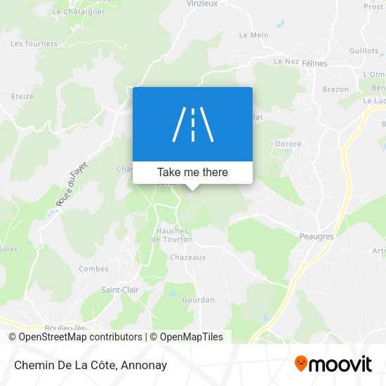 Chemin De La Côte map