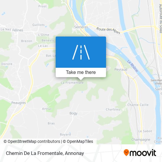Chemin De La Fromentale map