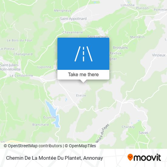 Chemin De La Montée Du Plantet map