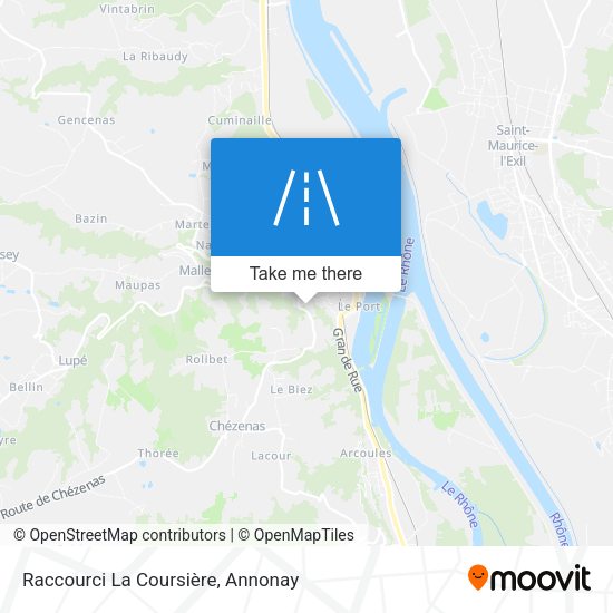 Raccourci La Coursière map