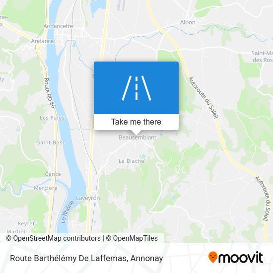 Route Barthélémy De Laffemas map