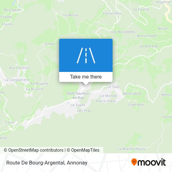 Route De Bourg-Argental map