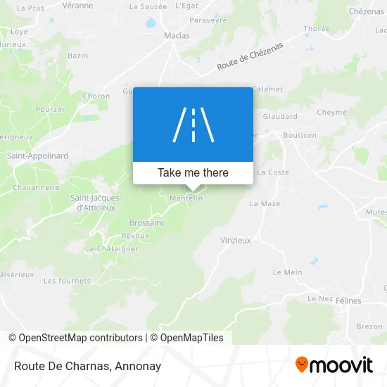 Route De Charnas map
