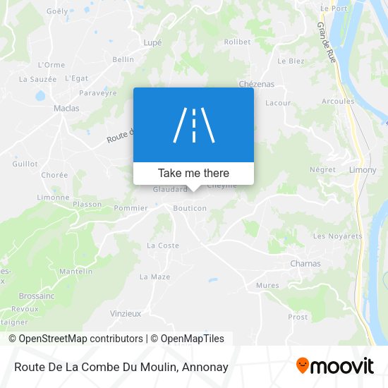 Route De La Combe Du Moulin map