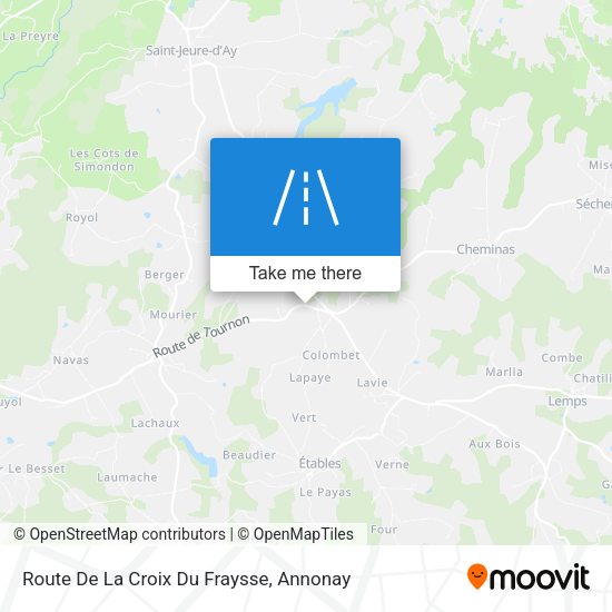 Route De La Croix Du Fraysse map