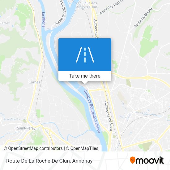 Route De La Roche De Glun map