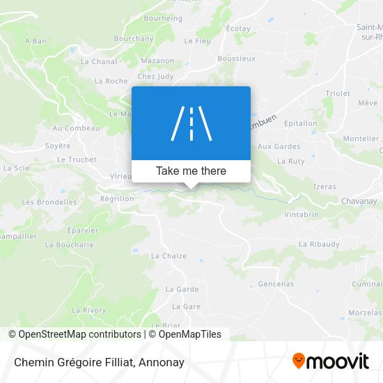 Chemin Grégoire Filliat map