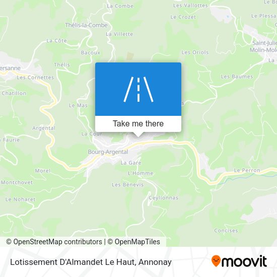 Lotissement D'Almandet Le Haut map