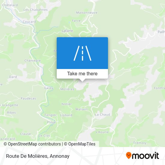 Route De Molières map