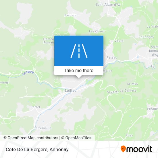 Côte De La Bergère map